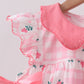 Pink Floral Ruffle Shorts Set