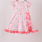 Pink Floral Ruffle Dress