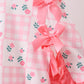 Pink Floral Ruffle Dress
