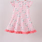 Pink Floral Ruffle Dress