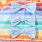 Rainbow Stripe Bow Ruffle Rashguard Set