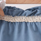 Blue Floral Smocked Ruffle Bloomer Set