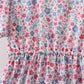 Blue Floral Print Mom Dress