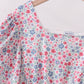 Blue Floral Print Mom Dress