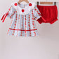 Red Apple Embroidered Bloomer Set
