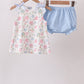 Blue Hydrangea Ruffle Bloomer Set