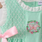Green Butterfly Smocked Lace Bubble