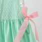 Green Butterfly Smocked Ruffle Shorts Set