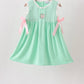 Green Butterfly Smocked Dress