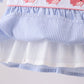 Blue Whale Embroidered Seersucker Bloomer Set