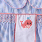 Blue Whale Smocked Seersucker Shorts Set