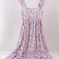 Purple Garden Ruffle Mom Dress