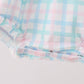 Blue Plaid Ruffle Bubble