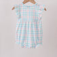 Blue Plaid Ruffle Bubble