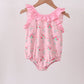 Pink Floral Ruffle One-Piece Swimsuit