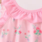 Pink Floral Ruffle One-Piece Swimsuit