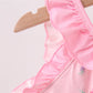 Pink Floral Ruffle One-Piece Swimsuit