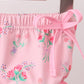 Pink Floral Ruffle 2pc Swimsuit