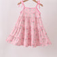 Pink Floral Tiered Dress