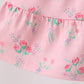 Pink Floral Tiered Dress