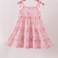 Pink Floral Tiered Dress