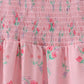 Pink Floral Smocked Mom Dress