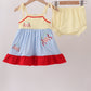 Blue Crab Applique Bloomer Set