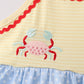 Blue Crab Applique Dress