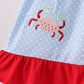 Blue Crab Applique Dress
