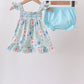 Floral Smocked Bloomer Set