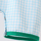 Green grid pocket romper