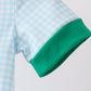 Green grid pocket romper