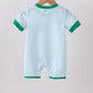Green grid pocket romper