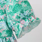 Green house floral Ruffle Dress