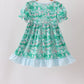 Green house floral Ruffle Dress