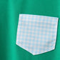 Green pocket grid shorts set