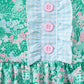 Green house floral Ruffle Shorts Set