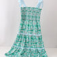 Green house floral Smocked Tiered Mom Dress