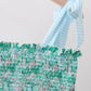 Green house floral Smocked Tiered Mom Dress