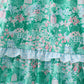 Green house floral Smocked Tiered Mom Dress