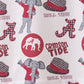 Maroon Alabama Smocked Shorts Set