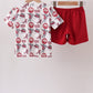 Maroon Alabama Smocked Shorts Set