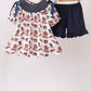 Navy Auburn Smocked Scalloped Shorts Set