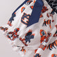 Navy Auburn Smocked Scalloped Shorts Set