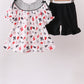 Black Georgia Smocked Shorts Set