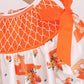 Orange Tennessee Smocked Bow Bubble