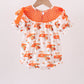 Orange Tennessee Smocked Bow Bubble