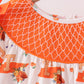 Orange Tennessee Smocked Scalloped Ruffle Shorts Set