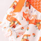 Orange Tennessee Smocked Scalloped Ruffle Shorts Set