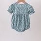 Teal Floral Lace Bow Bubble